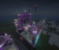 End Gate at night - the portal glows on its own, shaders or not