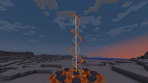 The Sun Sentinel ascends in a helix of embers