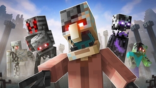 The withered villager, idk what that thing next to the villager is, the wither iron golem, enderman, and zombie.