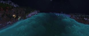 Night water with realistic style