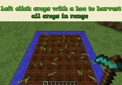 Left Click Crops with Hoe