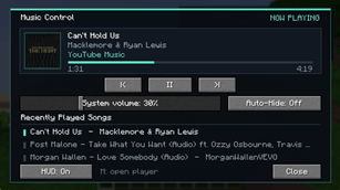 HUD Music Control