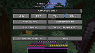 HUD Settings Menu