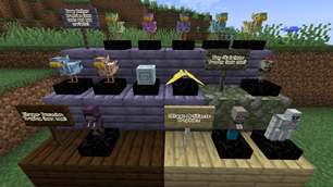 Deep Aether, Tiny Skeletons, Illager Invasion and Village Artifacts trophies (13 in total)