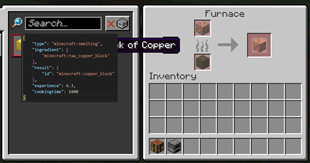 Raw Copper Block -> Copper Block
