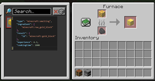 Raw Gold Block -> Gold Block