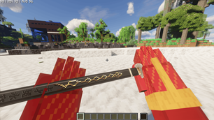 crimson weave gloves and a katana