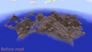 Mushroom generation before mod / Генерация грибов до мода
