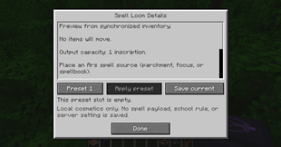 Spell Loom Details GUI
