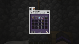 Dexterity Perks GUI Screen