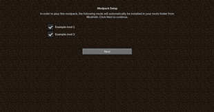 Download screen example