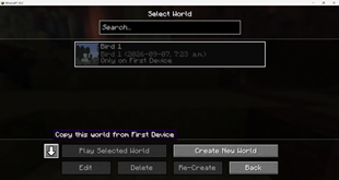 Copy World from Paired Device