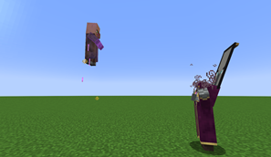 A Mage lifting a Villager to its doom.
