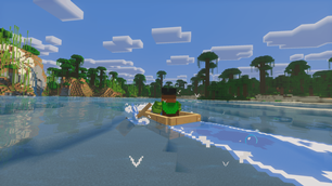 Splashes on the water
