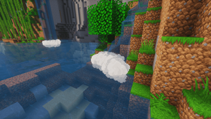 Splashes on the water