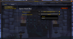Quick Stack Buy - Addon Settings