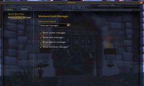Warband Gold Manager - Addon Settings
