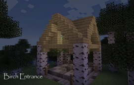 Birch-themed entrance