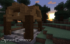 Spruce-themed entrance