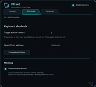 Your shortcuts and minimap controls