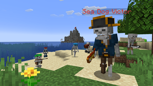 Pirate skeleton at the beach