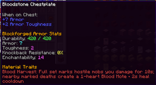 Bloodstone Armor — Blood Harvest Trait
