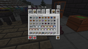 **Armour in every metal** — Four kinds, four pieces, every castable metal.