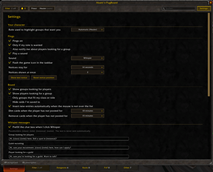 PugBoard Settings