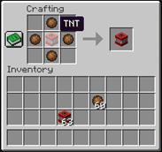 crafting fire tnt with fire charges and vanilla tnt