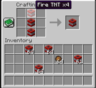 crafting fire tnt x100