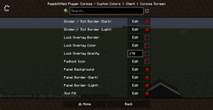 Corpse GUI settings