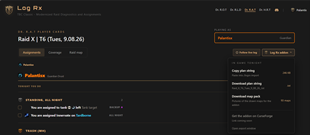 Log Rx Assignment Player View