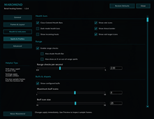Settings: Health and Indicators 