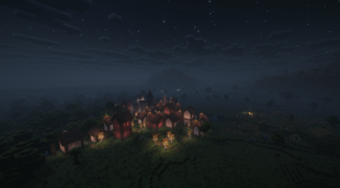 Plains Village at Night