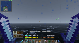 Saling in a deep ocean in rain