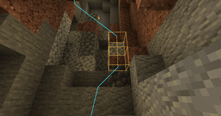 Yellow outlines hint where to build up