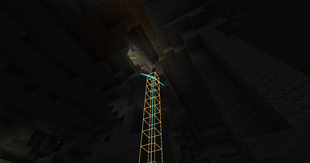 Follow the cyan trail to find a way out of the cave!