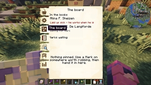 The Hideout's board
