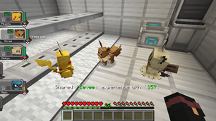 Only Eevee gained EXP.