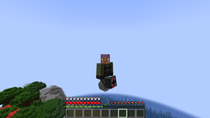 Flying armor in hover mode (Creative flight)