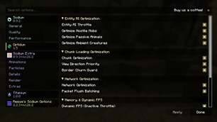config menu