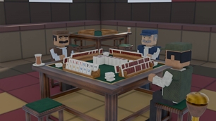 A full table in the coffee house - three Okey uncles and your seat