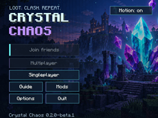 Crystal Chaos — custom main menu