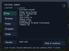 Live round dashboard — Chest Rush