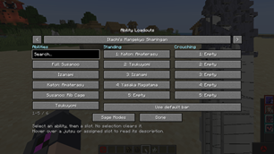 jutsu assignment menu
