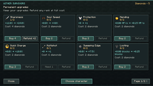 Permanent upgrades