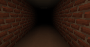 A dark hallway