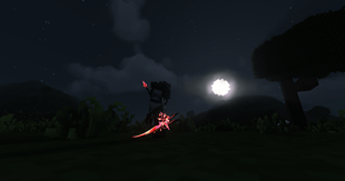a beautiful moon in the dark night