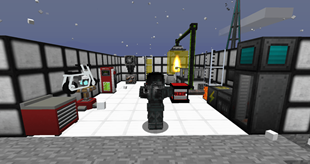 Showcase with cool Snow