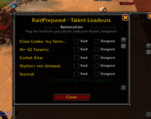 Talent Loadout setup